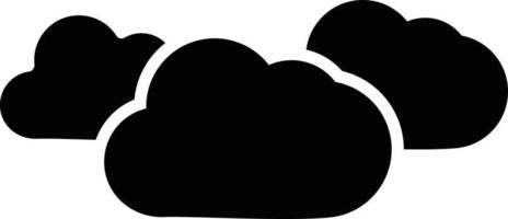 Cloudy Glyph Icon vector