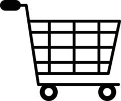 Shopping Cart Glyph Icon vector