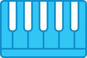 Piano Line Filled Blue vector