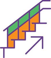 Stairs Outline Icon vector
