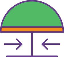 Emergency Button Line Filled Two Color vector
