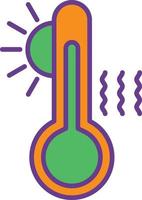 High Temperature Line Filled Two Color vector