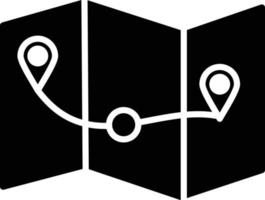 Map Glyph Icon vector