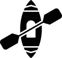 icono de glifo de kayak vector