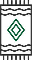 Beach Towel Line Two Color vector