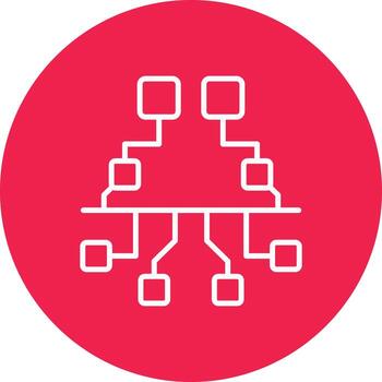 línea de secuencia círculo multicolor vector