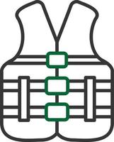 Life Jacket Line Two Color vector