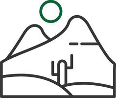 Desert Line Two Color vector