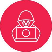 Hacker Line Circle Multicolor vector