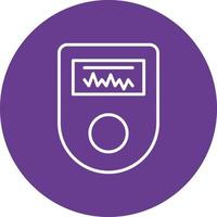 Pulse Oximeter Line Circle Multicolor vector