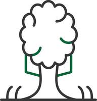 Tree Line Two Color vector
