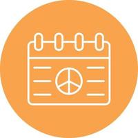 Peace Calendar Line Circle Multicolor vector