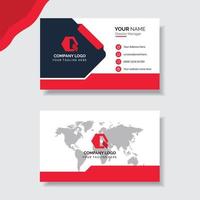 Elegant minimal business card template vector