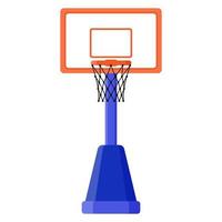 Basketball shield, basket, hoop and net. 3x3 Basketball sport equipment. Summer games. vector