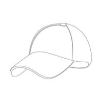 A awesome looking cap line.Cap outline in cartoon style. Education, school, college concept. Line art. vector