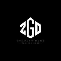ZGO letter logo design with polygon shape. ZGO polygon and cube shape logo design. ZGO hexagon vector logo template white and black colors. ZGO monogram, business and real estate logo.