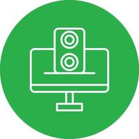 Speaker Glyph Circle Multicolor vector