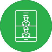 Video Calling Line Circle Multicolor vector