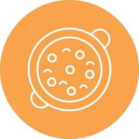 Paella Line Circle Multicolor vector