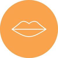 Lips Line Circle Multicolor vector