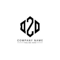 DZO letter logo design with polygon shape. DZO polygon and cube shape logo design. DZO hexagon vector logo template white and black colors. DZO monogram, business and real estate logo.