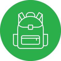 School Bag Line Circle Multicolor vector