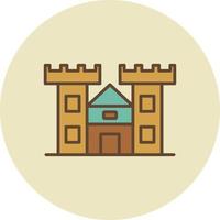 Castle Filled Retro vector