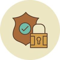 Security Filled Retro vector