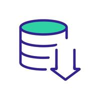 the database is an icon vector. Isolated contour symbol illustration vector