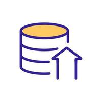 the database is an icon vector. Isolated contour symbol illustration vector