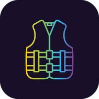 Life Vest Gradient Icon vector