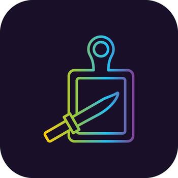 Cutting Board Gradient Icon vector