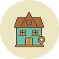 House Filled Retro vector