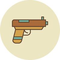 Pistol Filled Retro vector