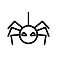 Spider icon vector. Isolated contour symbol illustration vector