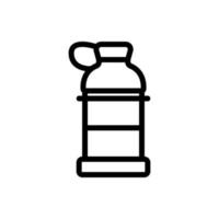 shaker bottle with hinged lid icon vector outline illustration