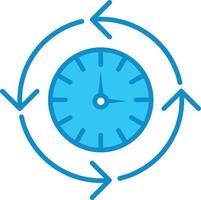 Processing Time Line Filled Blue vector