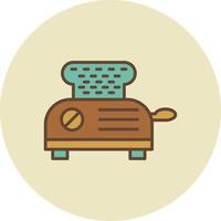 Toaster Filled Retro vector