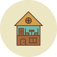 Dolls House Filled Retro vector