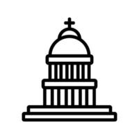 synagogue appearance icon vector outline illustration