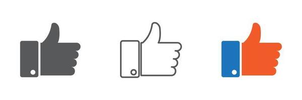 thumbs up icon vector. like icon vector illustration