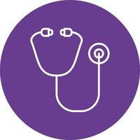 Stethoscope Line Circle Multicolor vector