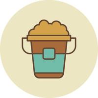 Sand Bucket Filled Retro vector