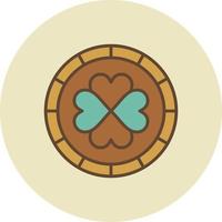 Lucky Coin Filled Retro vector