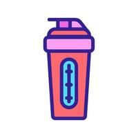 shaker with hinged lid and temperature indicator icon vector outline illustration