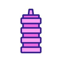 unusual shaped shaker icon vector outline illustration