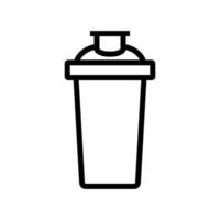 shaker for protein shakes icon vector outline illustration