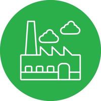 Factory Line Circle Multicolor vector
