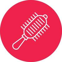 Hair Brush Line Circle Multicolor vector