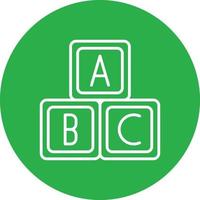 Abc Line Circle Multicolor vector